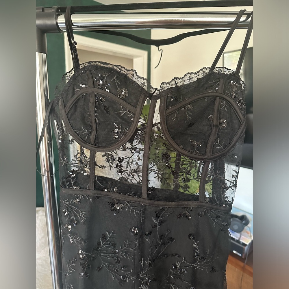 Forever 21 - NWT see thru mesh sequin jumpsuit